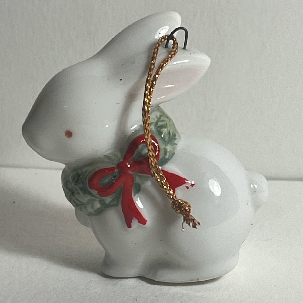 Vintage Porcelain Takahashi San Francisco Bunny Ornament
